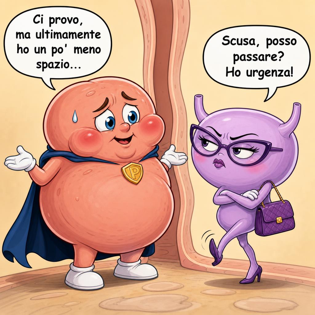Vignetta: La prostata felice e la vescica impaziente