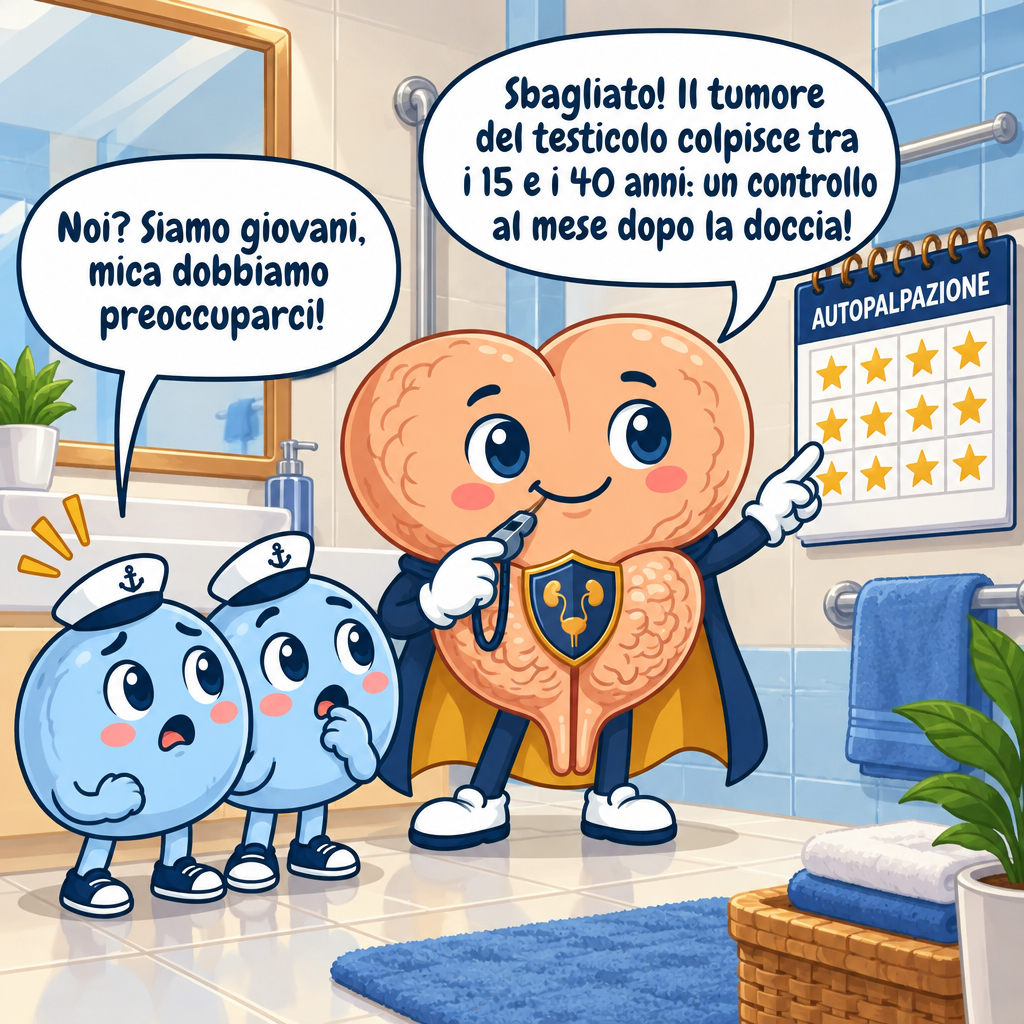 Infografica scientifica: Tumore del testicolo: l'autopalpazione che salva la vita